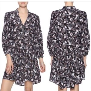 Veronica Beard Palmetto pintuck boho 100% silk dress SZ 6